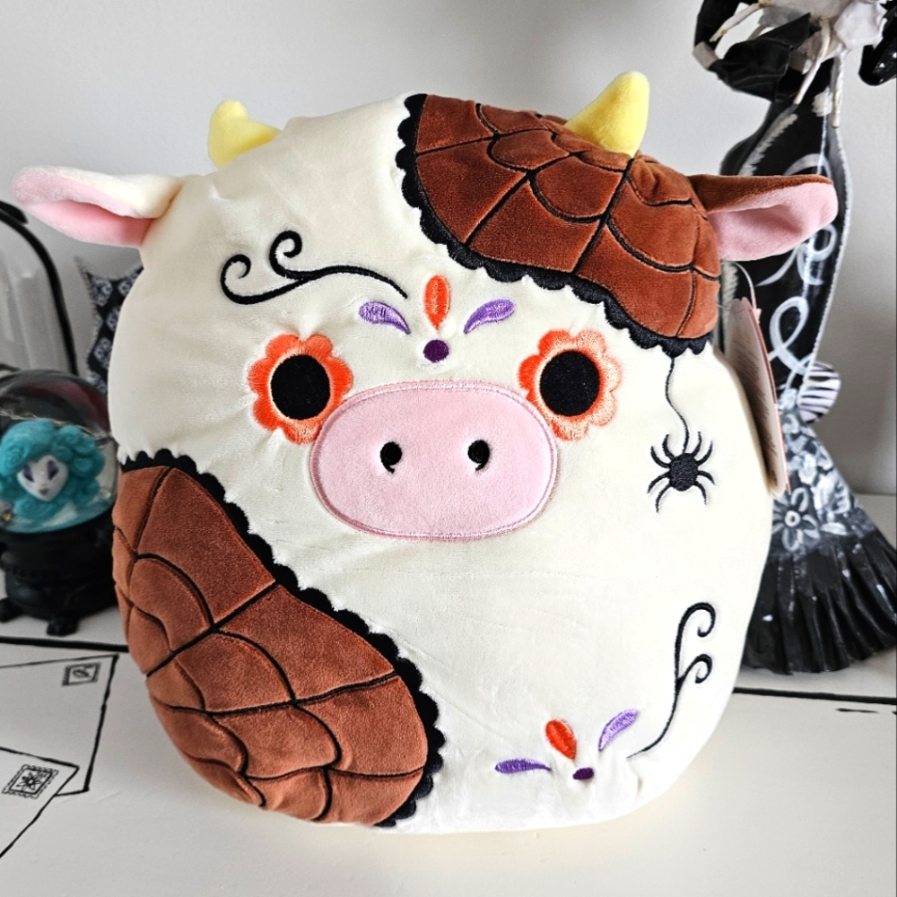*NWT* Squishmallows 2022 Halloween Exclusive 12" Sugar Skull Ronnie the Cow